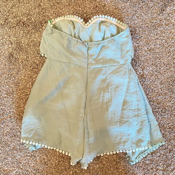 Twenty Ten sage green strapless romper - Picture 6 of 9